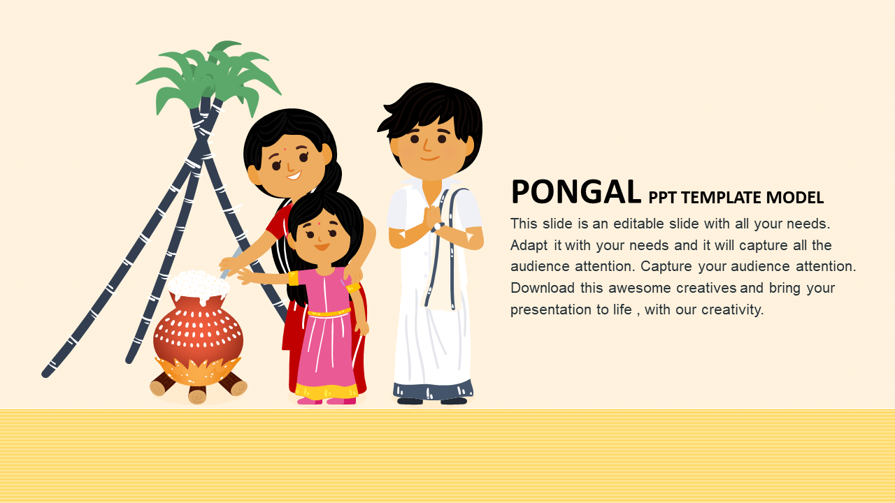 Try the Best Pongal PPT Template Model Design Slide Themes